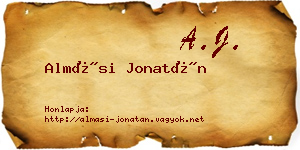 Almási Jonatán névjegykártya